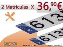 OFERTA 2 MATRICULAS ACRILICAS POR 30 €